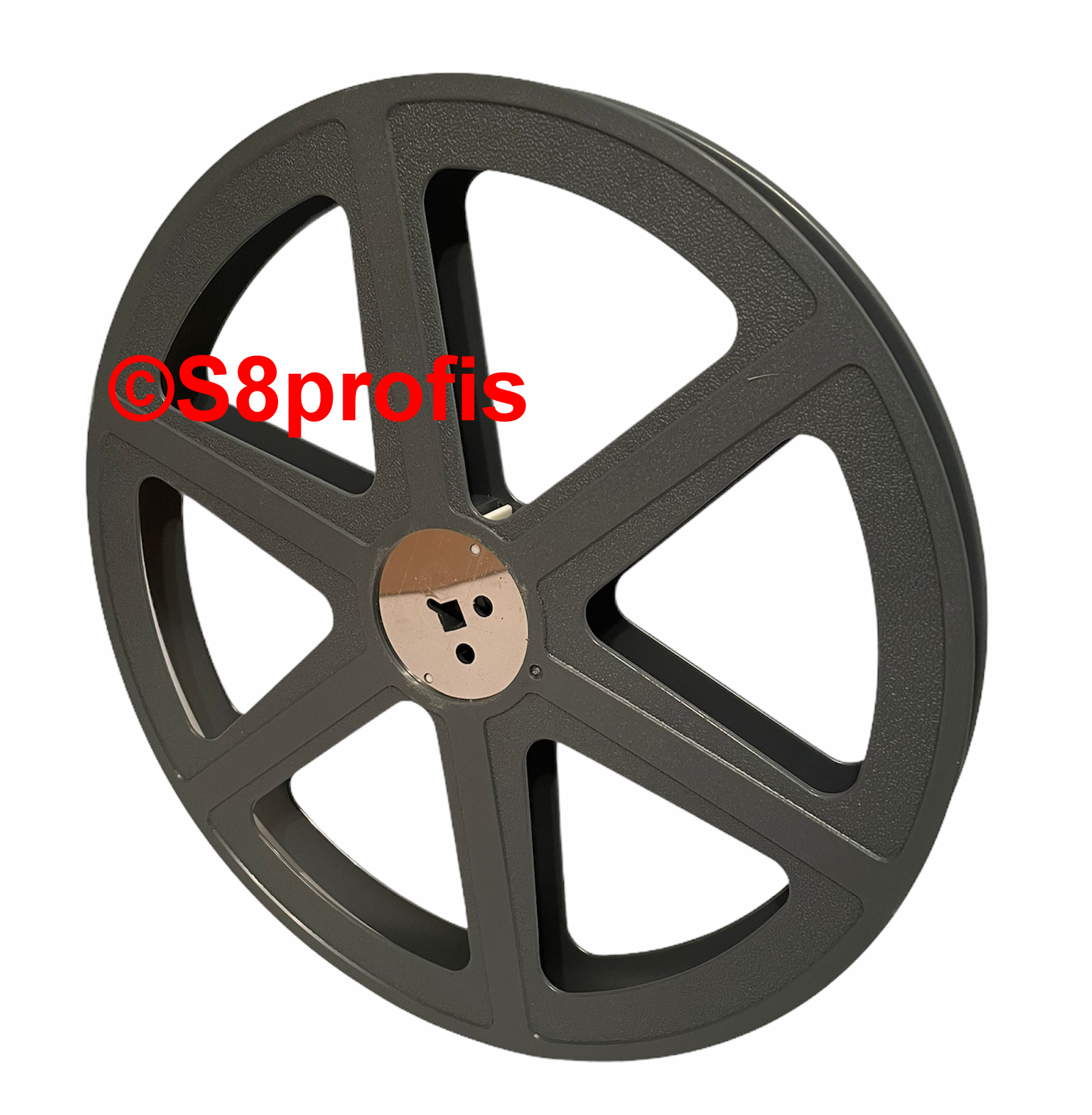 S8profis - 16mm film reel, empty reel, 300 meters, made of plastic , with  film can (E-270721)