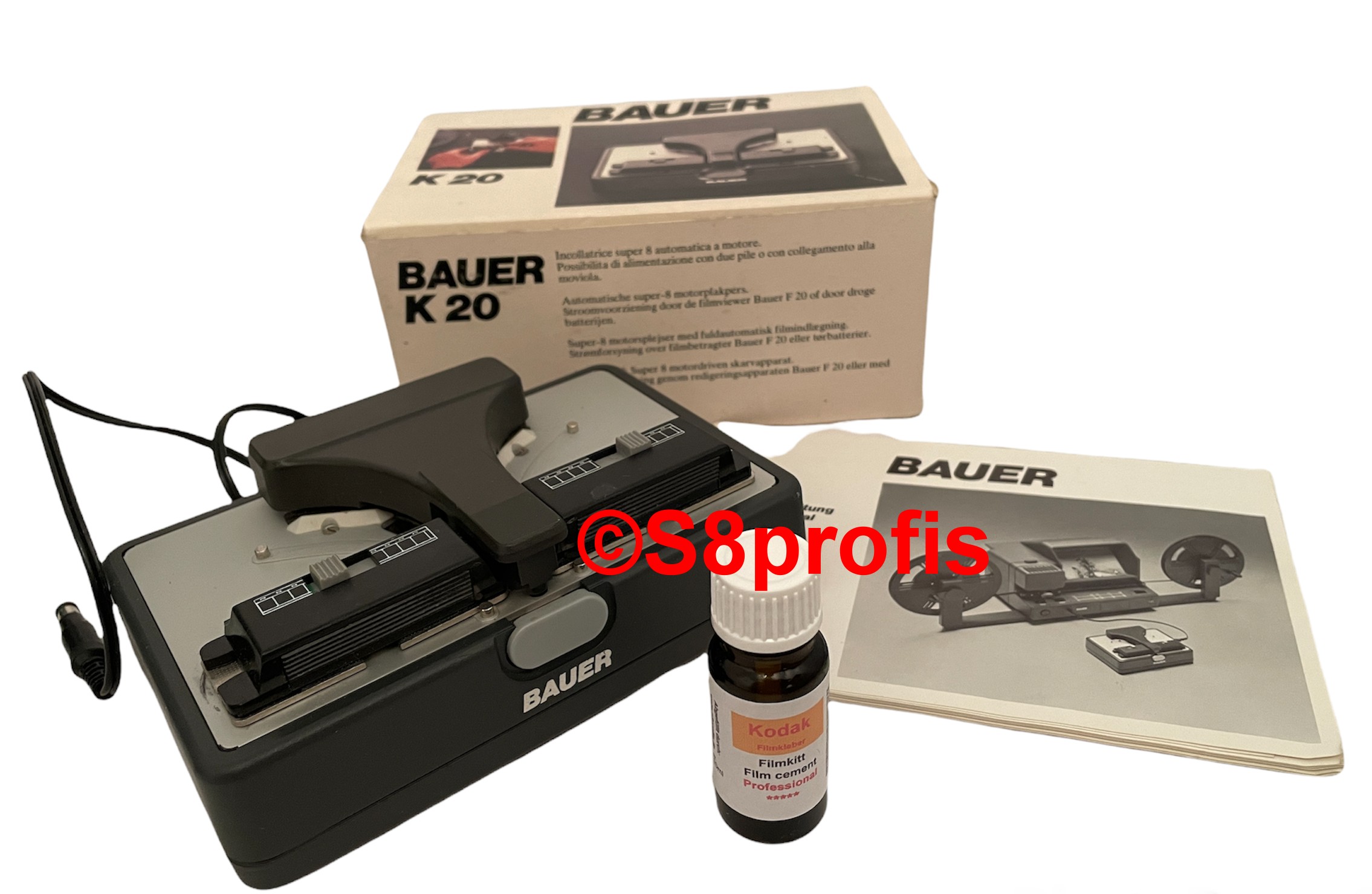Bolex 8mm/Super 8mm Film Splicer In Box + Instructions - Nice!